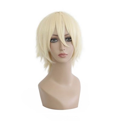Unique Bargains Women's Wigs 14" with Wig Cap Gold Tone