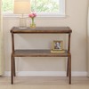 MAYEERTY Solid Wood End Table, 2-Tier Sofa Side Table with Storage Shelf - 2 of 4