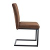 PAGED Dining Chairs Set of 4 Ergonomic Brown Technology Fabric Dining Room Chairs with Comfortable Sponge Filling for Dining Room, Kitchen, Brown - 4 of 4
