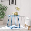 Simple Trending Outdoor and Indoor End Table for Garden Balcony Yard, Navy Blue - 2 of 4