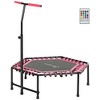 Soozier 45" Mini Trampoline, Rebounder Trampoline for Adults with LED Lights and Adjustable Handle, Quiet Bungee Rebounder - 4 of 4