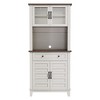 72" Tall Pantry Cabinet with Doors & Drawer, Farmhouse Storage Cabinet with Adjustable Shelves - 3 of 4