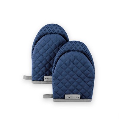 Kitchenaid 2pk Cotton Beacon Oven Mitts Black : Target