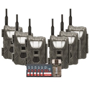 Stealth Cam Flashback 40MP White Flash Cellular Trail Camera with 32GB Memory Cards and Card Reader 6 Pack - 1 of 4