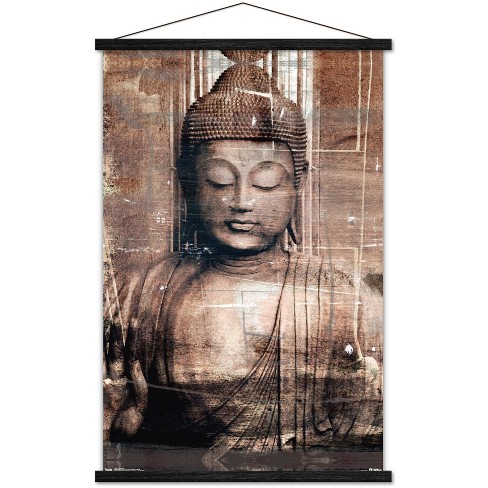 Trends International Thai Buddha Premium Framed Wall Poster Prints Black Hanger 22.375" X 34" : Target