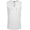 COOFANDY Men's Cotton Linen Tank Top Shirts Casual Sleeveless Lace Up Beach Hippie Tops Bohemian Renaissance Pirate Tunic - 4 of 4