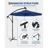 10FT Offset Patio Umbrella,  UPF 50+, Easy Tilt, 8 Ribs for Backyard, 360° Rotating Cantilever Hanging Umbrella for Pool, Deck, Garden - 2 of 4