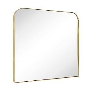 TEHOME Decole Large Rectangular Stainless Steel Framed Wall Mounted Bathroom Vanity Mirror - 1 of 4
