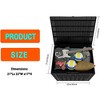 Infurnic Deck Boxes, Portable Storage Box with Waterproof Function for Storage Patio Furniture, Garden Tools, All Weather Use, Black, 22"*21"*17" - 4 of 4