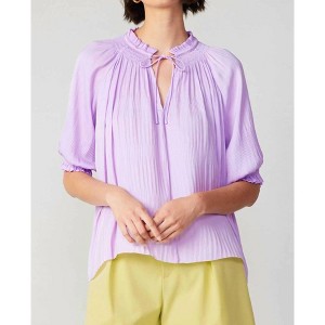 Women's Split Neck 3/4 Sleeve Blouse - current air - 1 of 4