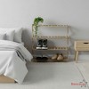 Basicwise Set of 2 Foldable Bamboo Shoe Rack and Storage Shelf Multi-Purpose Wooden Organizer for Entryway Closet or Living Room Space-Saving Stand - 3 of 4