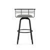 Amisco Turbo Upholstered Barstool Gray/Black: Industrial Design, 36.5" Height, Polyester, Steel Frame - 2 of 4