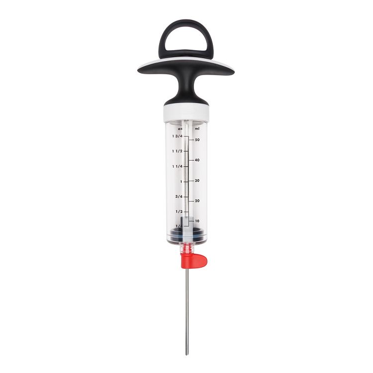 OXO Flavor Injector for Meat &#38; Poultry: Turkey Marinade Syringe, Dishwasher-Safe, Black, 2 oz Capacity, 1 of 6