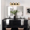 LLHZSY Dimmable Square Bathroom Crystal Vanity Light Wall Sconces - 4-Light - Black&Gold - 3 of 4