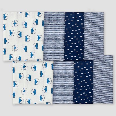 Gerber Baby Boys' 8pk Fox Burpcloth - Blue/White