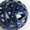 Plum & Post Alicia Orb Large - Navy Blue Ceramic Decorative Accent - 3 of 4