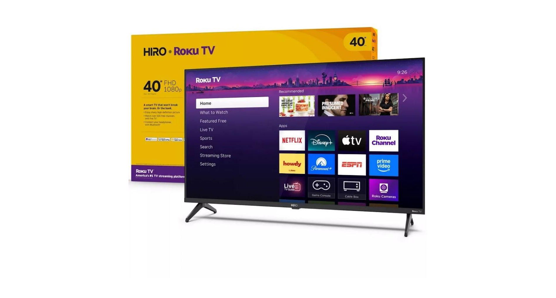 Refurbsihed: Hiro Roku TV 40" 1080p Full HD Smart Roku TV with Dolby Audio for Streaming H40C3C4 Manufacturer Refurbished