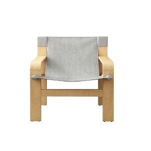Airsurfer Detachable Washable Oak Accent Chair, Wide Armrest Mid-Century Lounge Chair, Linen Fabric Armchair with Solid Wood Frame for Living Room - 1 of 4