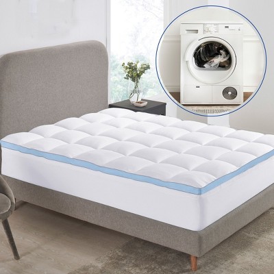 Twin XL White Pillow-Top Cooling Mattress Topper