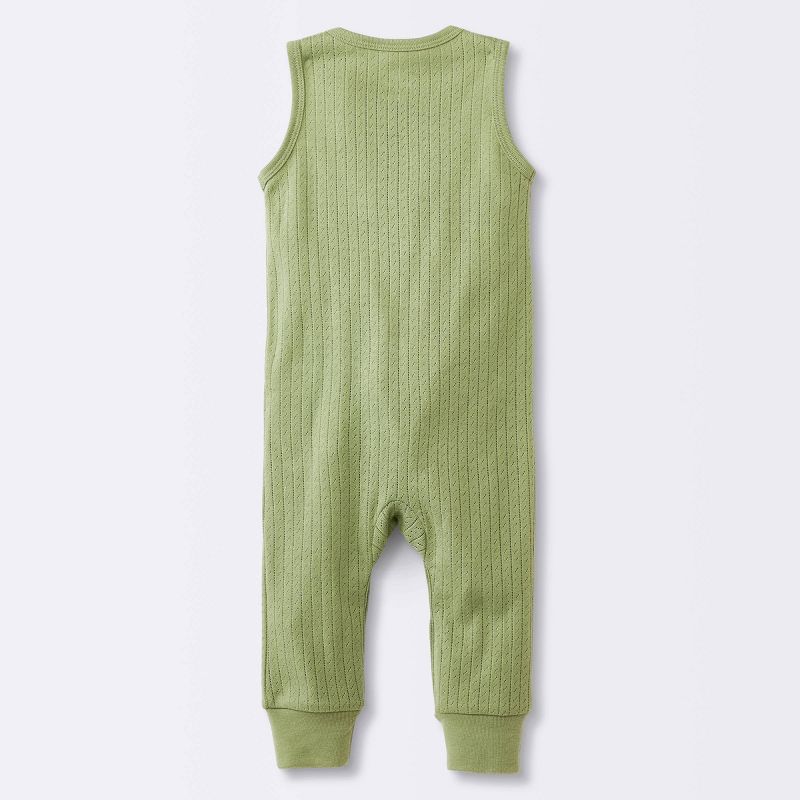 Baby Boys' Pointelle Romper with Hat - Cloud Island™ Green, 3 of 6