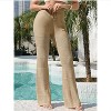 Wikineon Womens Beach Cover Up Pants Boho Crochet Knit High Waist Drawstring Sheer Hollow Swim Pant Swimwear - 2 of 4