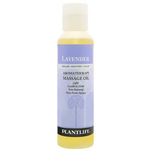 Plantlife Lavender Massage Oil – Calming Aromatherapy Body Oil, Absorbs Deeply to Soothe the Mind & Body, Made in California (4 oz) - 1 of 3