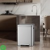 2 x 15L/2 x 18L/2 x 20L Trash Can Stainless Steel Dual Compartment Step-on Recycling Bin w/Soft-Close Lids & Removable Plastic Inner Buckets - 4 of 4