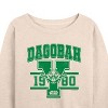 Women's - Star Wars - Yoda Dagobah 1980 Lightweight French Terry Wide Neck Long Sleeve Shirt - 2 of 4