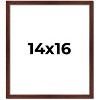 PosterPalooza | Classic Modern Brown Picture Frame - UV Acrylic, Foam Board Backing, Hanging Hardware - 2 of 4