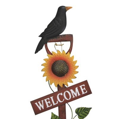 Direct International 39.0 Inch Metal Fall Pitch Fork Yard Stake Flowers Decorative Garden Stakes