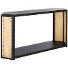 Jovie Rattan Console Table - SFV4107A - Black - Safavieh Couture - 4 of 4