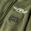 Baby Boys' 2pc Star Wars Baby Yoda Fleece Top and Bottom Set - Olive Green - 3 of 4