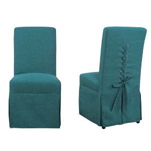 Set of 2 Hayden Dining Room Parsons Chair Teal - Picket House Furnishings, Blue