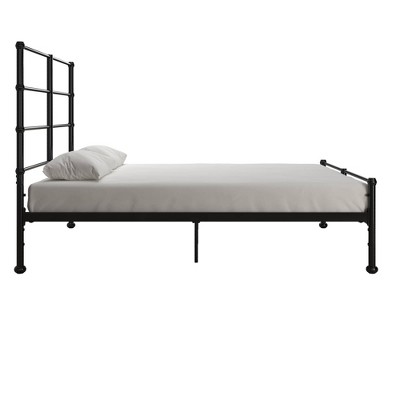 Full Black Metal Platform Bed Frame with Adjustable Heights