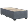 vidaXL Twin XL Velvet Bed Frame - Upholstered Bedstead with Slats, Dark Gray, for Bedroom/Dorm - 2 of 4