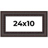 PosterPalooza | Panoramic 3.5" Wide Ornate Brown Frame - UV Acrylic, Foam Board Backing, Hanging Hardware - 2 of 4