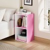 HOMLUX 2-Cube Bookcase Floor Open Wooden Storage Bookshelf Toy Organizer, Multiple Colors - 4 of 4