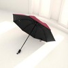 Unique Bargains Portable Umbrella 8-Rib Solid Color Manual Sun Impact Cloth Vinyl 39.37"x27.17" 1 Pcs - 2 of 4
