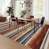 Modern Living Room Rug, Large Washable Striped Accent Carpet, Non-Slip, Stain-Resistant Low-Pile Foldable Floor Mat for Dining Room - 2 of 4