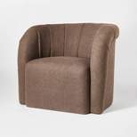 Channeled Curved Back Accent Chair Velvet - Threshold™ designed with Studio McGee