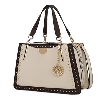 MKF Collection Aubrey Color Block Women's Satchel Bag by Mia K