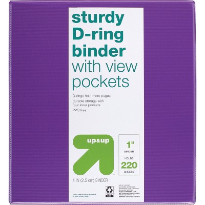 1" 3 Ring Binder Clear View - up&up™
