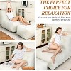 Hooseng Giant Bean Bag Chair with Ottoman, Lounge Beanbag Lounger with Pillow for Adults, Oversized Beanbag Lazy Floor Sofa for Living Room, Bedroom - 3 of 4