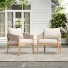 Christopher Knight Home Ryoma Modern Patio Acacia Wood Woven Rope Club Chair with Cushions (Set of 2) - 2 of 4