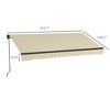 VisioGear Retractable Awning, 12'*10' Patio Awnings with Manual Crank Handle for Deck, Yard, Beige & White, 155.5"*16.5"*59.6" - 2 of 4
