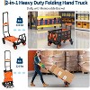 2-in-1 Foldable Wheeled Shopping Cart, Portable Cart with Detachable Storage Box and Retractable Handle for Home, Supermarket, Warehouse, Moving - 4 of 4