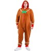 Tipsy Elves Gingerbread Man Jumpsuit - Cozy One-Piece Christmas Cookie Gingerbread Pajamas for Men and Women - image 4 of 4