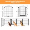 Indoor Dog Playpen, Heavy Duty Metal Animal Barrier Fence, Portable Outdoor Dog Kennel with Door - 2 of 4