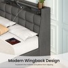 Greenstell  Bed Frame with Upholstered Storage Headboard & Drawers and Charging Station, Wood - 3 of 4