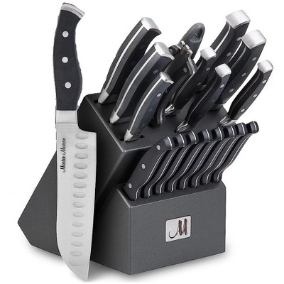 Supreme Series 15-piece Knife Set In Black Wooden Block With Integrated  Sharpener : Target